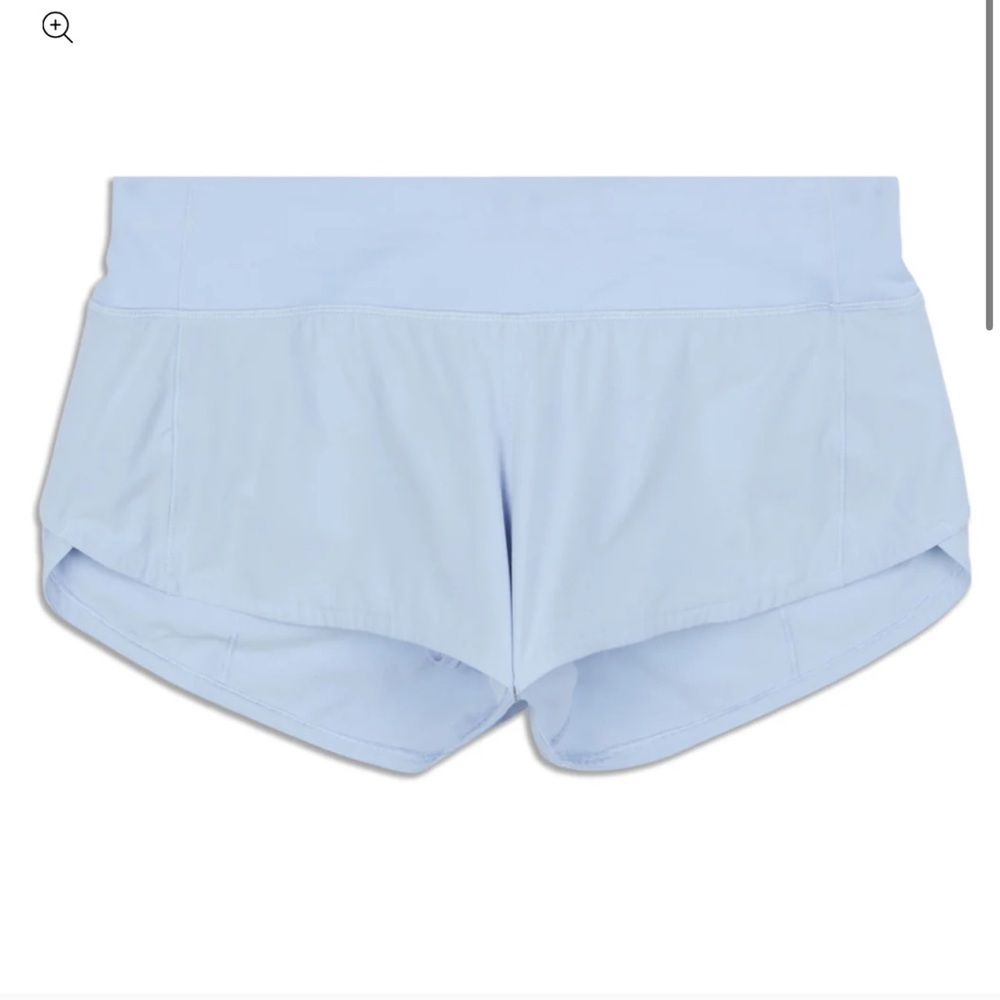 Lululemon blue speed up shorts in size 4